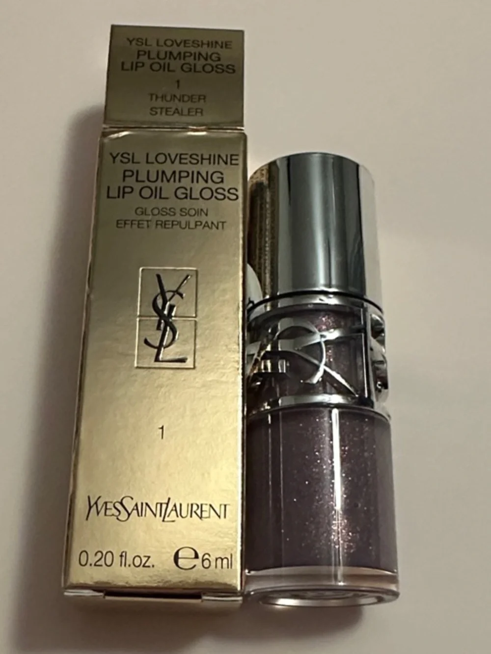 Yves Saint Laurent Loveshine Plumping Lip Oil Gloss 01 Thunder Stealer